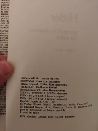 Hitler juventud y conquista del poder 2 Tomos