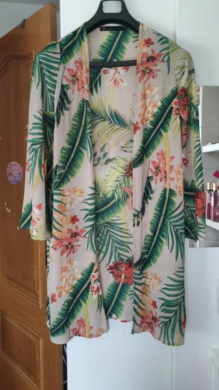 Kimono Jusdepom Estampado Tropical Talla M-L