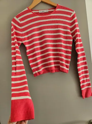 Jersey Zara rayas rojo y blanco Talla M