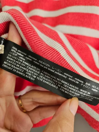 Jersey Zara rayas rojo y blanco Talla M