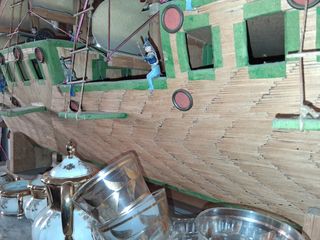 Veliero in fiammiferi anni '50