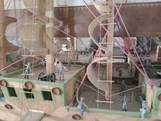 Veliero in fiammiferi anni '50