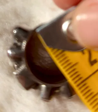 Anillo Plata Barroco Piedra Lunar y Granates.