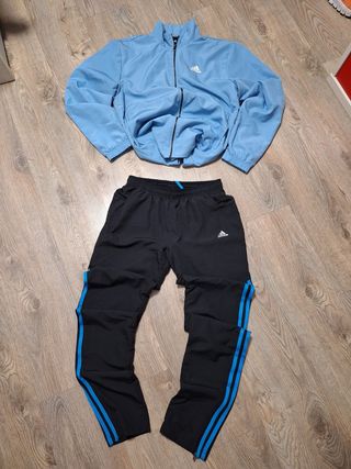 Conjunto Adidas Vintage Azul Cielo