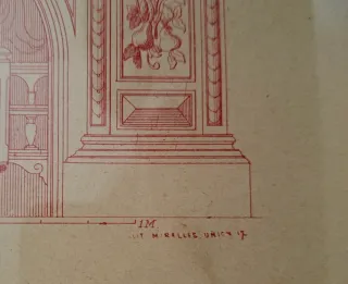 CUADRO LÁMINA SIGLO XIX EL CARPINTERO MODERNO