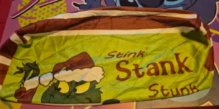 Alfombra de inodoro Grinch con gorro de Papá Noel