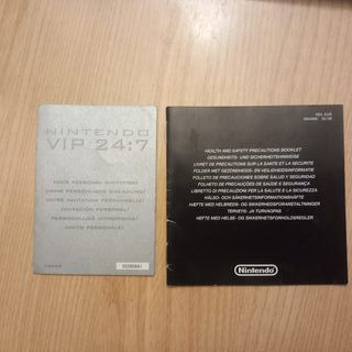 Folleto VIP 24:7 Salud Game Boy Advance SP Nintend