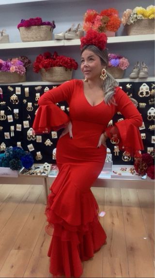 Traje de flamenca rojo
