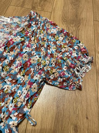 Vestido floral manga corta XXL