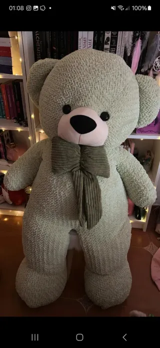 Oso de peluche verde menta 1.40m