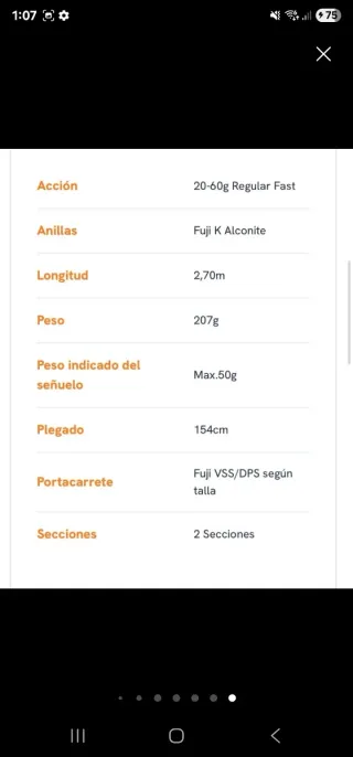 Caña Cinnetic Crafty 270cm 20-60gr