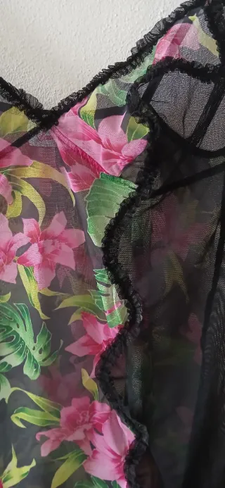 Little Kiss Lencería Mujer Negro Rosa