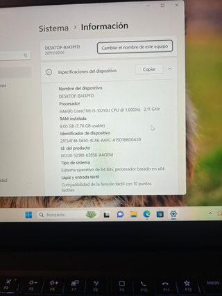 Ordenador portátil lenovo thinkpad i5 10 GENERACIÓ