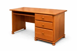 Escritorio de madera con cajones