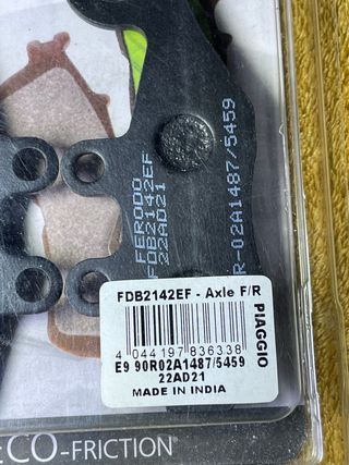 Pastillas Freno Ferodo FDB2142EF Piaggio