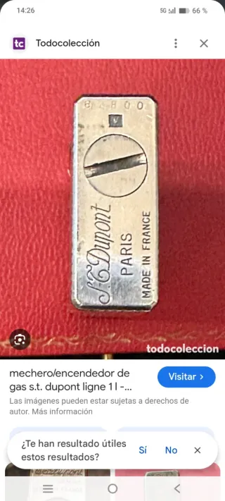 Mechero Dupont Plata