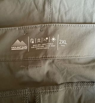 Pantaloncini da escursionismo verde oliva XXL