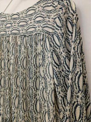 Blusa de gasa Zara estampada