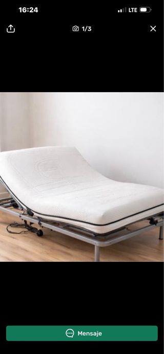 Cama articulada eléctrica con colchón a estrenar