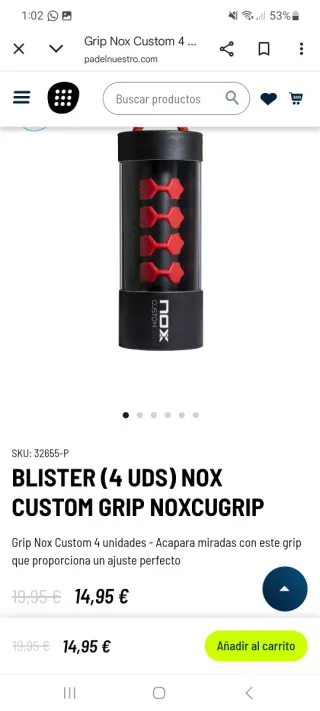 NOX CUSTOM GRIP para palas de pádel