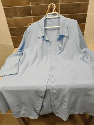 Camisa oversize azul larga nueva estrenar