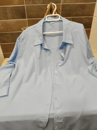Camisa oversize azul larga nueva estrenar
