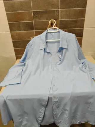 Camisa oversize azul larga nueva estrenar