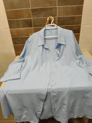 Camisa oversize azul larga nueva estrenar