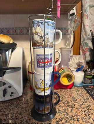 Set 4 Tazze Mug Viaggi in Ceramica