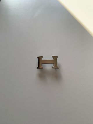 Hebilla Hermès H Plata