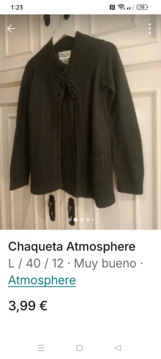 Chaqueta Atmosphere verde militar talla L