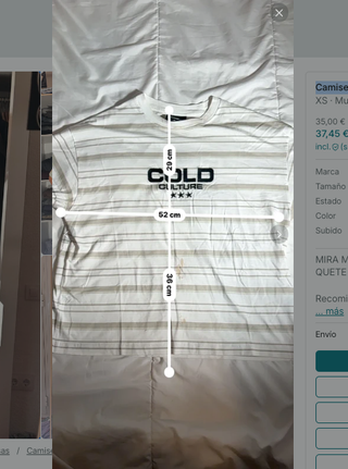 Camiseta Cold Culture Rayas Beige Talla xs