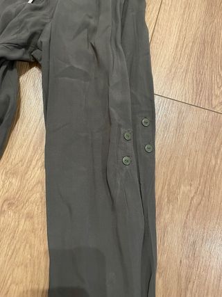 Blusa verde manga larga cremallera L