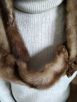 Bufanda o cuello de piel auténtica