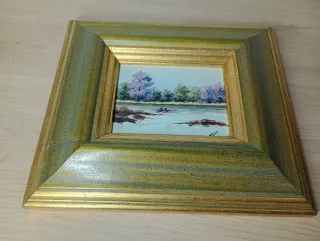 Cuadro paisaje pintado al óleo