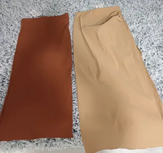 Faldas Zara Beige y Marrón