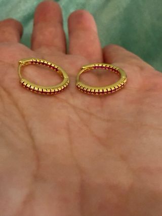 Pendientes Aros Rubís