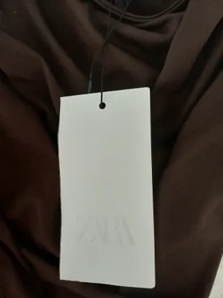 Body Zara marrón drapeado