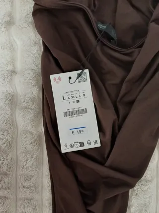 Body Zara marrón drapeado