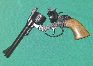 Revolver de brincar LONESTAR Super Cowboy, anos 80