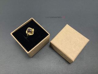 anillo oro 18k con piedra con circonita