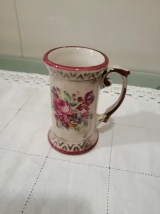 Conjunto Porcelana Italiana Antiga Flores