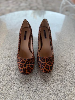 Zapatos de salón leopardo piel pelo