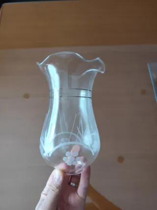 Lámpara araña cristal 6 tulipas dorada