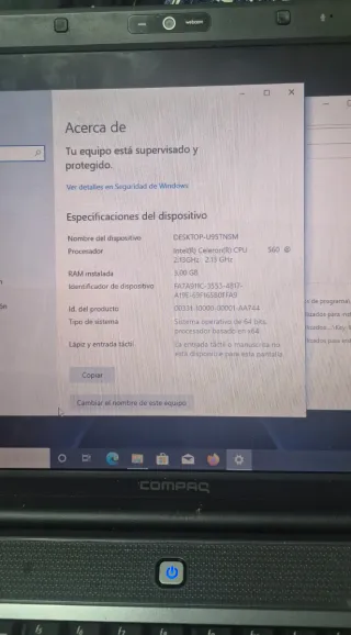 Portátil Compaq Windows 10 ĥ