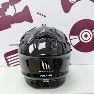 Casco Integral motocross MT Helmets Falcon Solid A0 negro.