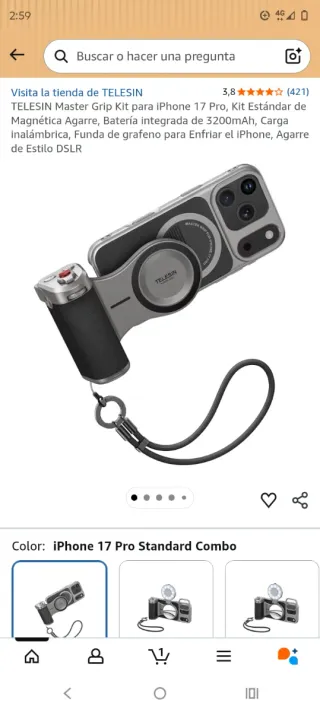 TELESIN Master Grip Kit iPhone 15 Pro