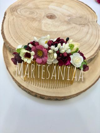 Peineta de flores fallera mediana (DISPONIBLE)