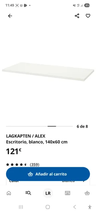 Escritorio Blanco Ikea LAGKAPTEN / ALEX