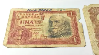 Lote 3 Billetes 100, 50 y 1 PTA.